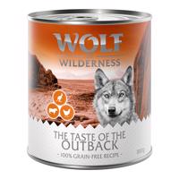 6x400g Wolf of Wilderness 'The Taste Of' nedves kutyatáp- The Outback - csirke, marha, kenguru