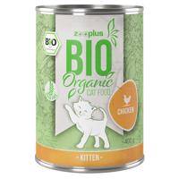 6x400g zooplus Bio Kitten bio csirke & bio tök nedves konzerv macskatáp