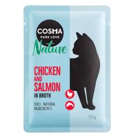 6x50g Cosma Nature tasakos nedves macskatáp- Csirke & lazac