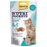 6x60g GimCat Nutri Pockets Dental szárnyas macskasnack