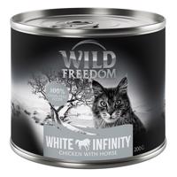 6x6x200g Wild Freedom Adult White Infinity - csirke & ló nedves macskatáp 5+1 ingyen