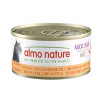 6x70g Almo Nature HFC Cat Mousse Tonhal & garnélarák nedves macskatáp