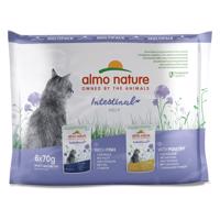 6x70g Almo Nature Holistic Intestinal Help nedves macskatáp Mix: 3 x 70 g szárnyas + 3 x 70 g hal 5+1 ingyen