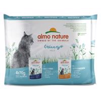 6x70g Almo Nature Holistic Urinary Help nedves macskatáp Mix: 3 x hal+ 3 x csirke 5+1 ingyen