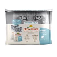 6x70g Almo Nature Holistic Urinary Help nedves macskatáp- Mix: 3 x hal+ 3 x csirke