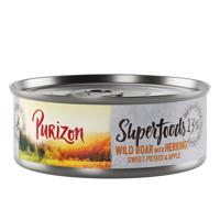 6x70g Purizon Superfoods nedves macskatáp Vaddisznó, hering, édesburgonya & alma