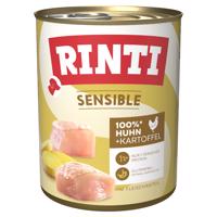 6x800g RINTI Sensible Csirke & burgonya nedves kutyaeledel