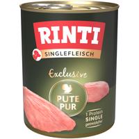 6x800g RINTI Singlefleisch Exclusive pulyka pur nedves kutyatáp