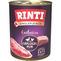 6x800g RINTI Singlefleisch Exclusive szárnyas pur nedves kutyatáp