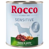 6x800g Rocco Sensitive vad & tészta nedves kutyatáp