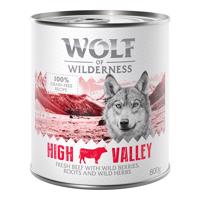 6x800g Wolf of Wilderness Adult - Single protein nedves kutyatáp - High Valley marha