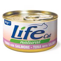 6x85g LifeCat Natural Adult Tonhal & lazac nedves macskaeledel