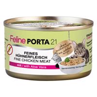 6x90g Feline Porta 21 csirke & aloe vera nedves macskatáp