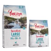 7,3kg Purizon Large Adult csirke & hal - gabonamentes száraz macskatáp 6,5kg+0,8kg ingyen