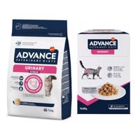 7,5kg Advance Veterinary Diets Feline Urinary Stress száraz macskatáp+12x85g nedvestáp ingyen