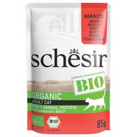 8x85g Schesir Bio marha nedves macskaeledel