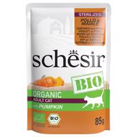 8x85g Schesir Bio Sterilized bio csirke & bio sertés nedves macskatáp