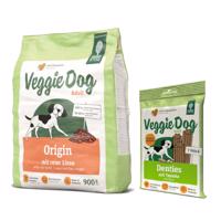 900g Green Petfood VeggieDog Origin száraz kutyatáp+180g VeggieDog Denties kutyasnack ingyen