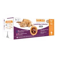 96x85g IAMS Advanced Nutrition Adult Land & Sea Mix aszpikban nedves macskatáp