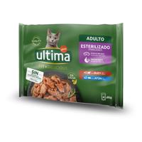 96x85g Ultima Cat Sterilized Marha & tonhal nedves macskatáp 86+10 ingyen