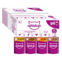 96x85g Whiskas Adult 1+ szárnyasválogatás aszpikban nedves macskatáp