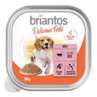 9x300g Briantos Delicious Paté Bárány & sárgarépa tálcás nedves kutyatáp