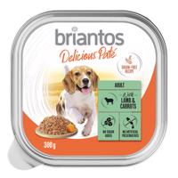 9x300g Briantos Delicious Paté Csirke tálcás nedves kutyatáp