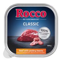 9x300g Rocco Classic Marha & szárnyasszív tálcás nedves kutyatáp 8+1 ingyen