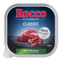 9x300g Rocco Classic Marha & vad tálcás nedves kutyatáp 8+1 ingyen