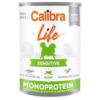 Calibra Dog Life Adult 12 x 400 g - Sensitive nyúl