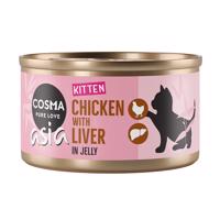 Cosma Asia Kitten aszpikban gazdaságos csomag 24 x 85 g - Csirke & csirkemáj