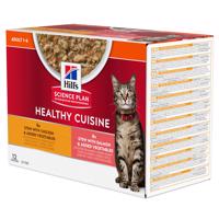 Hill's Science Plan Adult Healthy Cuisine csirke & lazac - 12 x 80 g