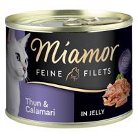 Miamor finom filék  6 x 185 g - Tonhal & tintahal aszpikban