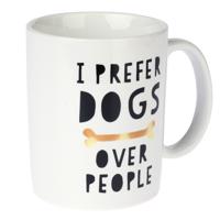 TIAKI kerámia bögre "I Prefer Dogs Over People" gazdiknak Ø 9 x H 10 cm